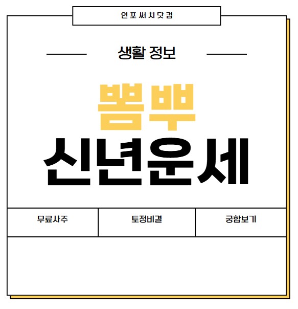 2025년 뽐뿌 신년운세 보기 | 무료 사주 | 토정비결 사이트