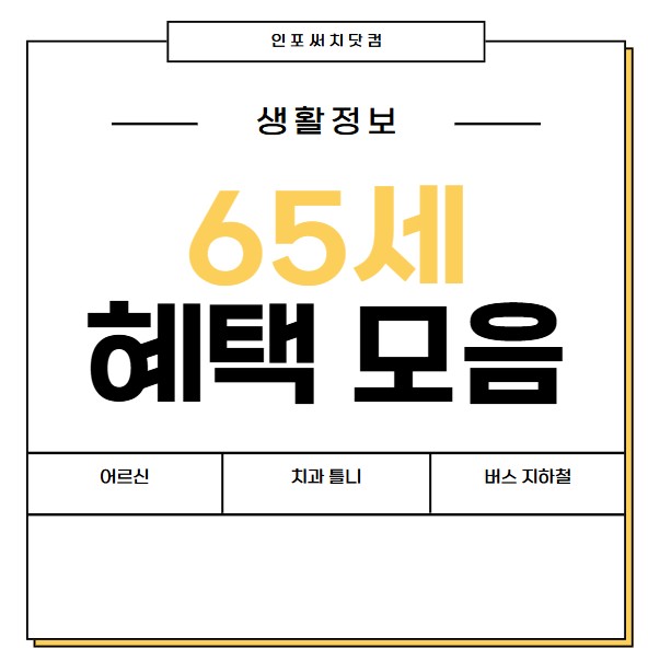 2025년 65세 이상 혜택 모음 | 어르신 노인 | 버스 지하철 | 치과 틀니 | 임플란트