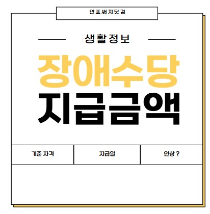 2025년 장애수당 금액 얼마? | 기준 자격 | 지급일 | 인상 내용