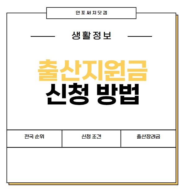 2025년 출산지원금 신청 방법 | 조건 | 전국 순위 | 출산장려금 정리 조회