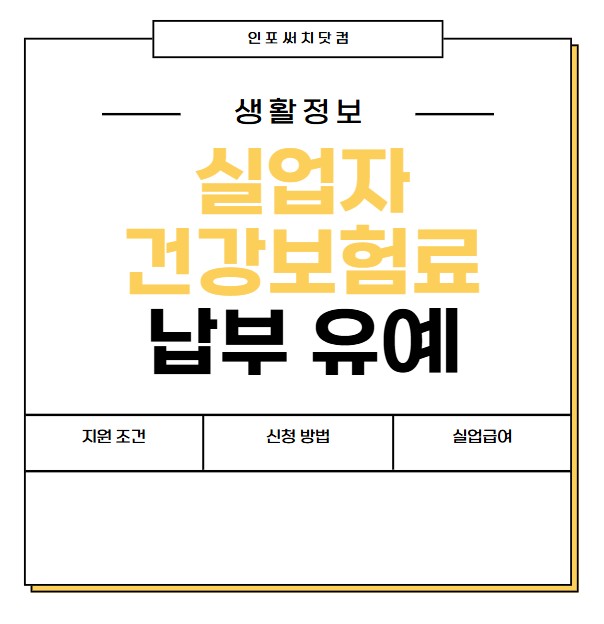 실업자 건강보험료 납부 유예 | 지원 조건 | 임의계속 가입 신청 방법 | 무직자 | 실업급여
