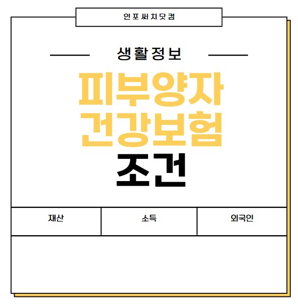 피부양자 건강보험 조건 | 소득 재산 기준 | 부모님 배우자 외국인