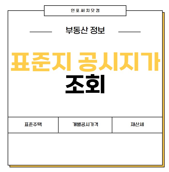 2025년 표준지 공시지가 조회 | 표준주택 | 개별공시가격 차이점
