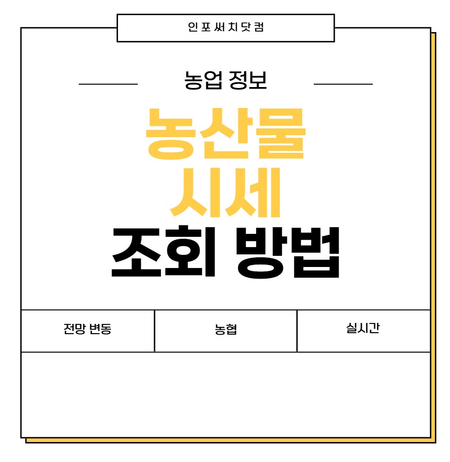 농산물 시세 조회 방법 | 전망 변동 확인 | 농협 실시간