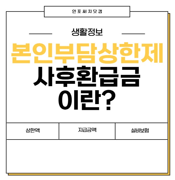 본인부담 상한제 사후환급금이란? | 2025년 본인부담 상한액 | 지급금액 기준 | 신청 방법 | 건강보험 실비 의료비