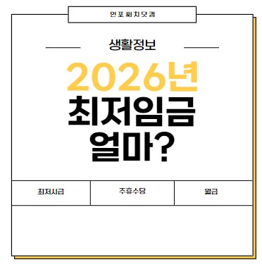 2026년 최저임금 결정 고시 | 올해 최저시급 | 주휴수당 | 월급 얼마?